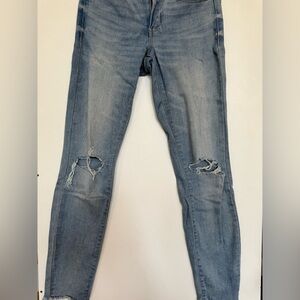 Garage Blue Skinny Distressed Jeans
